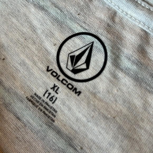 NWT Volcom Big Boys Short Sleeve Bandstone Tee Tan/Black/Blue XL/16 - Picture 7 of 7